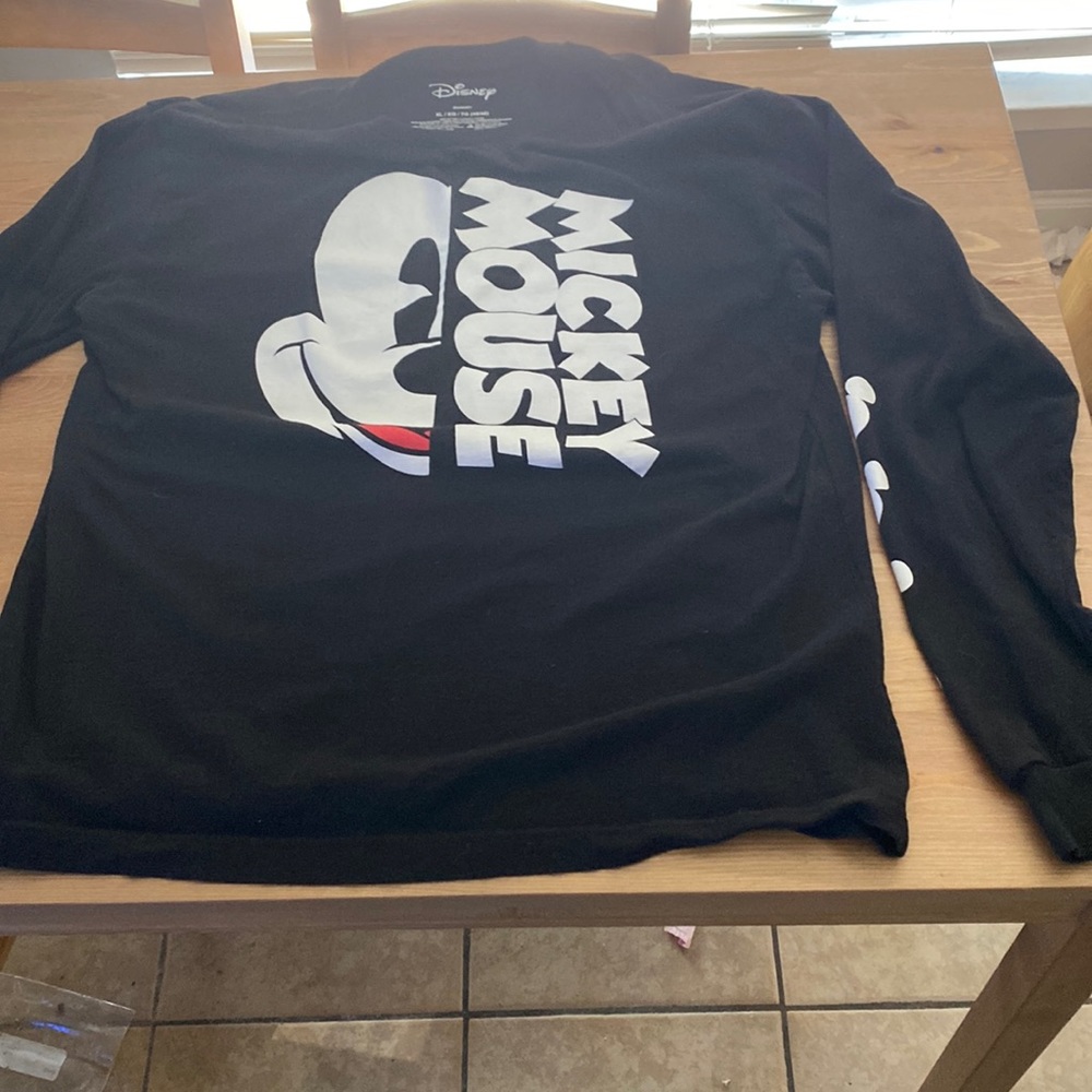 Black long sleeve Mickey Mouse shirt